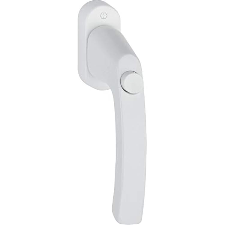 11716836, White Window Handle Liege – with Push Button, VK 7 x 43, wei