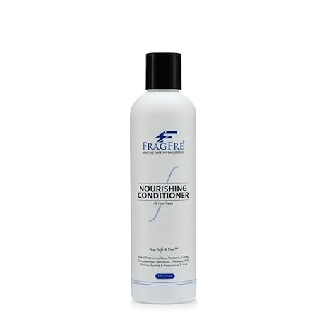 Fragrance Free Conditioner 8 oz - Parabens Free Hypoallergenic - Hair Conditioner for Sensitive Skin - Deep Conditioning for Normal Treated and Fragile Hairs - Vegan Gluten Free (1 Pack)