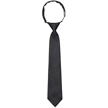 Kajeer Boys Tie Pre-tied,Ties for Kids Adjustable Toddler Tie for Wedding School Uniforms, Navy Blue-Yellow Stripe