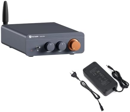 Fosi Audio 48V 5A Power Adapter Supply and BT20A Pro 300W x2 TPA3255 Bluetooth 5.0 Home Audio Stereo 2 Channel Amplifier