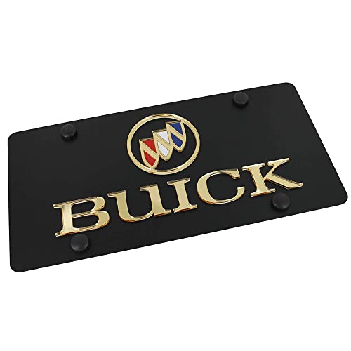 Eurosport Daytona Carbon Steel License Plate for Buick Black