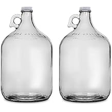 Home Brew Ohio One Gallon Glass Jug with 38mm Metal Cap Set of 2