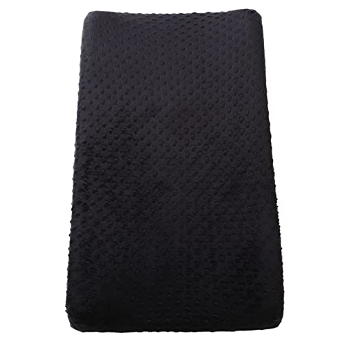 Changing Pad Cover Super Soft Dots Skin-Friendly Breathable Wipeable Changing Table Sheets for Baby Boy and Baby Girl Black