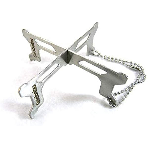Gaobabu SUS304 Multi-Cross Trivet Mini Universal Trivet, Stainless Steel Trivet, Cross Trivet, Alcohol Burner, Alcohol Stove, Solid Fuel, Lightweight, Approx. 0.7 oz 20 g Compact