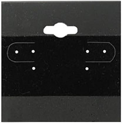 The Display Guys 100-pc Earring Cards for Selling - Jewelry Hanging Earring Display Cards, Earring Holder Cards (Black Flocked Velvet, 1.5 x 1.5) Fit 3 Pairs
