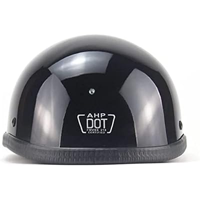 Low Profile Beanie Motorcycle Retro Half Helmet - Small and Light Skull Cap for Men Women, German Style Novel Open Face Helmet for Moped Chopper Bicycle Scooter, DOT Approved