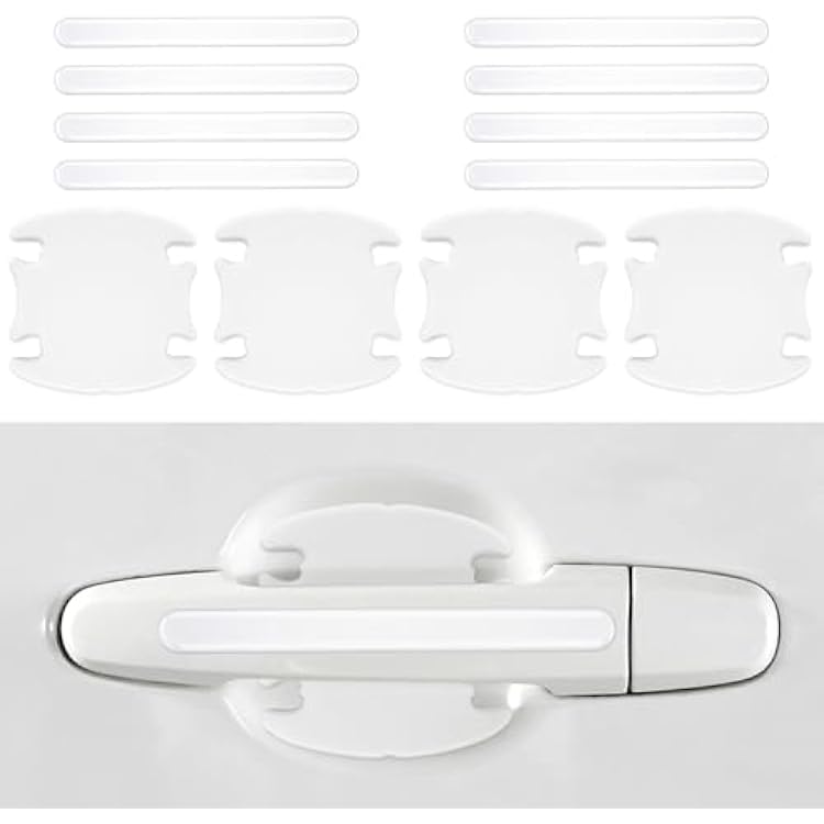 Yuomeaz 12Pcs Door Handle Protectors, Transparent Car Door Handle Scratch Protectors, Self Adhesive Universal Anti-Scratches Doors Protector for Car