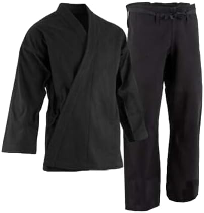 TMA Professional Kimono - Heavyweight Karate Canvas Uniform - 100% Advanced Cotton Karate Gi 12 oz Adult and Kids Black