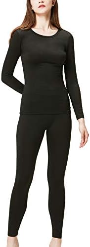 DEVOPS Womens Thermal Underwear Long Johns Top & Bottom Set