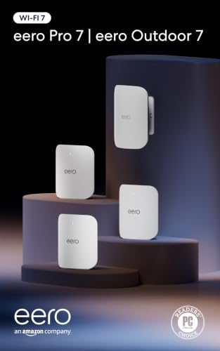 Amazon eero Pro 7 (3-pack) with Amazon eero Outdoor 7 (1-pack) mesh wifi system
