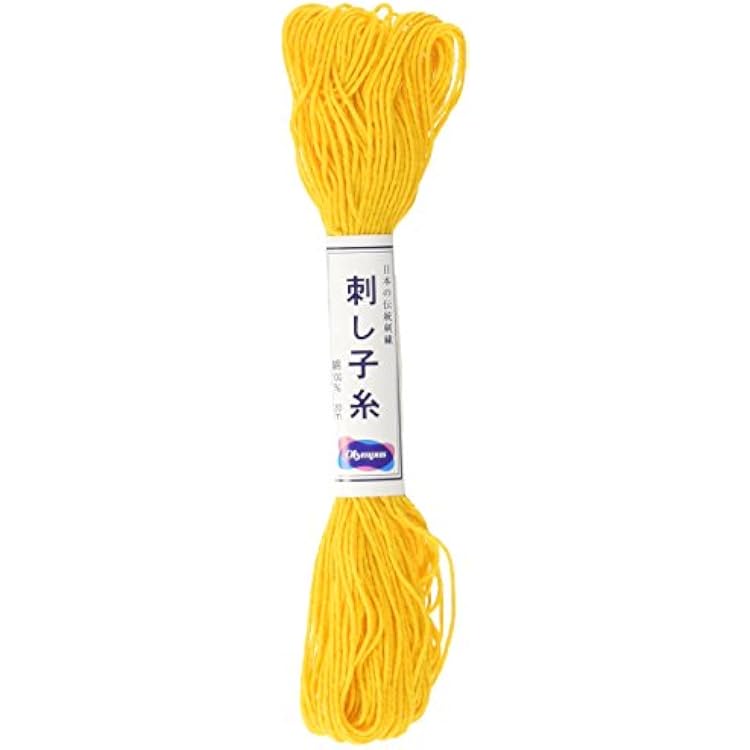 Sashiko Cotton Thread 22 Yards, Yellow