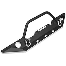 Barricade Trail Force HD Front Bumper with Angled Bull Bar and 9,500lb Steel Cable Winch Fits Jeep Gladiator JT 2020