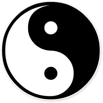 Yin Yang Vinyl Sticker - Car Phone Helmet Bumper Sticker Decal