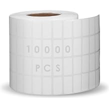 10000 Pcs Diamond Art Labels White Diamond Art Stickers Small Blank Name Number Painting Tag Mini Self Adhesive Rectangle Labels Writable Sticker for Office Home DIY