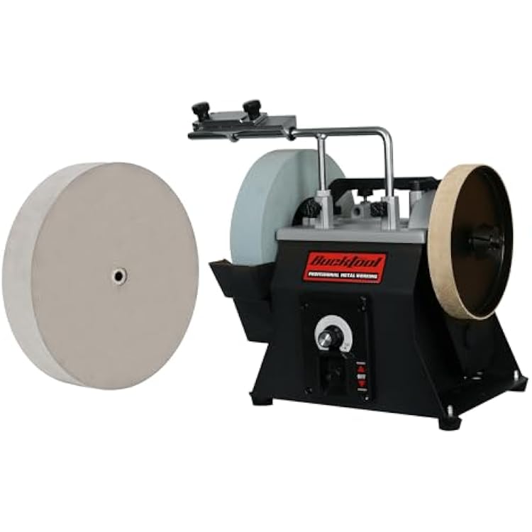 BUCKTOOL 10-Inch Variable Speed Wet Sharpening System with 1000 Grit Grinding Wheel