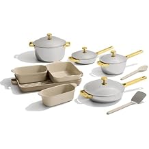 Our Place 15-Piece Titanium Pro Cookware & Bakeware Set | Tri-Ply Titanium & Stainless Steel Nonstick Fry Pans & Pots | Ceramic Nonstick Bakers & Griddle Pan | Non-toxic, PFAS-Free | Char