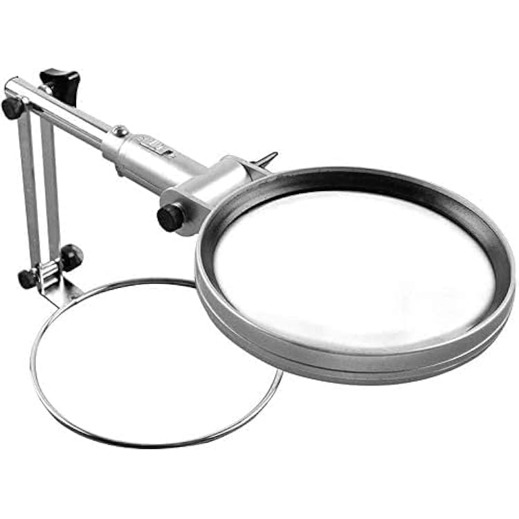Sn Magnifier stented Zoom Magnifying 2.5 × 13cm and a Diameter of The lamp Magnifier with LED Light Double The Comfort