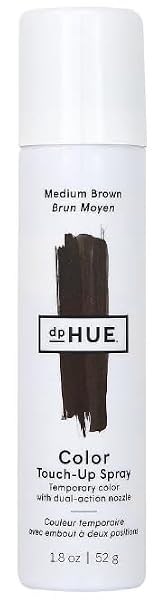 dpHUE Color Touch-Up Spray, Medium Brown - 1.8 fl oz - Temporary Hair Color to Fill In & Cover Grays - Fast-Drying Formula - Vegan, Cruelty Free