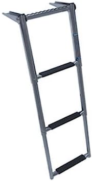 TDL-3XP 3 Step Over Platform Telescoping Boat Ladder with Hand Grip