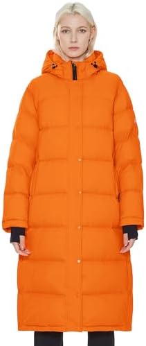 Orolay Womens Maxi Puffer Jacket Winter Warm Down Coat Casual Loose Jacket with Detachable Hood