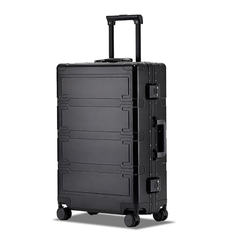 Simcat All Aluminum Carry On Luggage, 20 Inch Hard Shell Zipperless Luggages,Airline Approved Suitcase with TSA Lock and Silent Wheels Black,20inch56.5x21.5x39.5cm