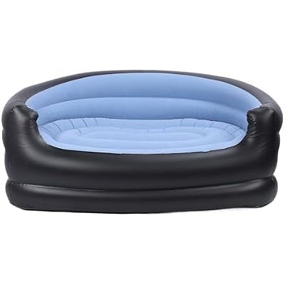 Inflatable Sofa, Double Inflatable Couch Sofa, Flodable Blow Up Couch Lounger, Portable Air Sofa for Indoor Living Room and Outdoor Balcony, Backyard, Camping