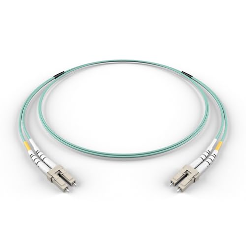 FiberCablesDirect LC-LC OM3 Fiber Patch Cable - 10Gb Duplex 50125m Multimode Corning Glass | 0.5M 1.64ft | Bulk Networking, Data Centers, Telecom, Enterprise Applications