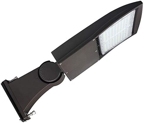 LED Parking Lot Shoebox Light 100W, Surge Protection Built-in LED Pole Area Lights, 5000K Daylight, 1-10V Dimmable Commercial Street Security Light, Direct Arms Mount, DLC UL Approved
