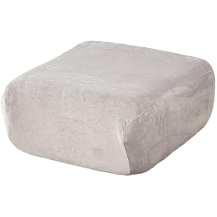 Comfy Fireside Chair Covers, Stretch Armless Lounge Sofa Slipcover, Lazy Floor Couch Furniture Protector Bean Bag Couch Cover for BedroomLight Gray,2