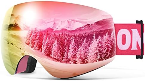 OMID Kids Ski Goggles, Anti-fog UV Protection Snowboard Snow Goggles Boys Girls