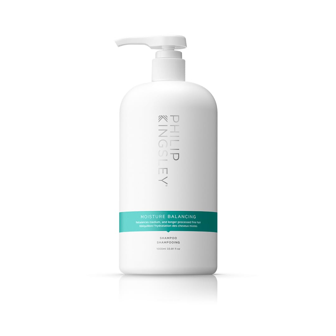 PHILIP KINGSLEY | Moisture Balancing Combination Shampoo | Hydrating for Dry andor Oily Hair | Anti-Frizz, Antioxidant Shampoo that Hydrates and Adds Shine | 33.8oz
