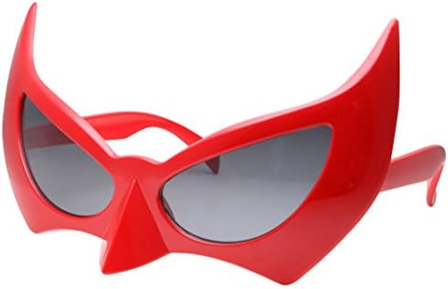 grinderPUNCH Tinted Bat Mask Costume Glasses | Unisex Costume and Cosplay Accessory For All Ages | 100% UV Protection