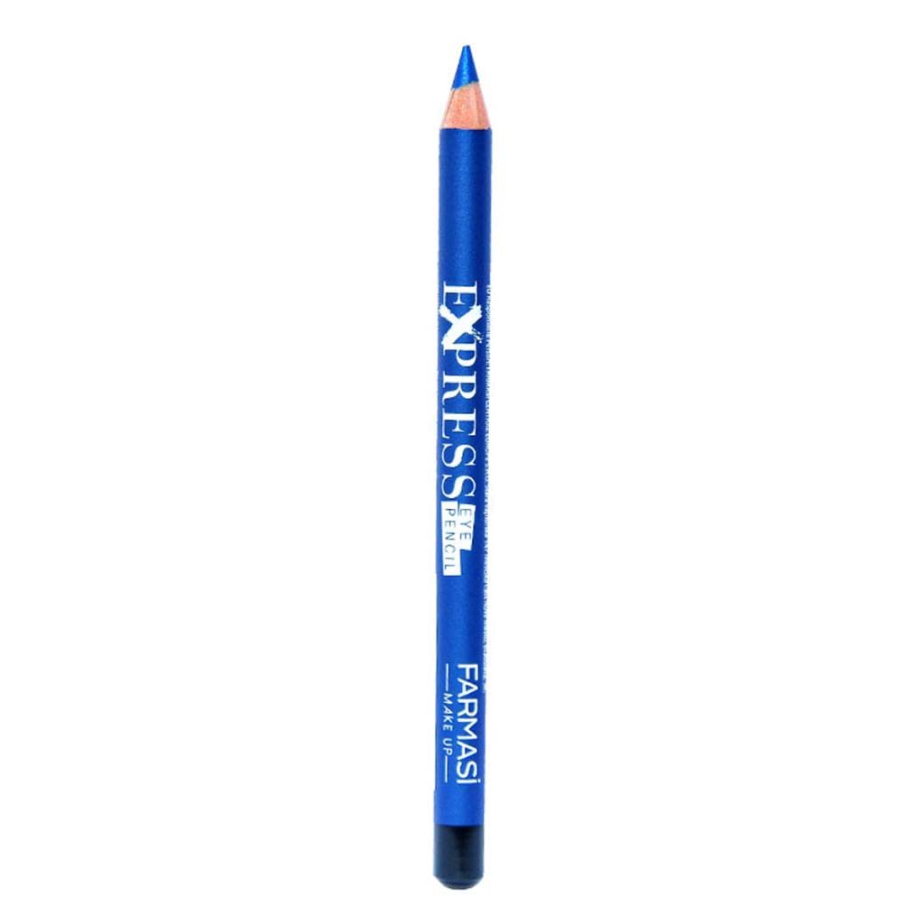 FARMASi Express Eye Pencil, Soft Tissue, Long Lasting Eyeliner Pencil, Highly Pigmented, Eye Makeup, Brow Tint, Sharpenable Pencil, Brow Pencil, 0.04 oz. Metallic Sapphire