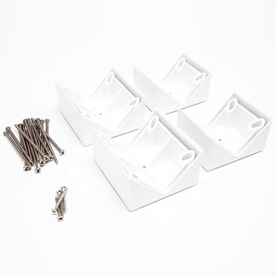 Deckorators Classic Rail 45-Degree Adaptor Kit, White