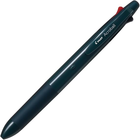 Pilot Acroball 4+1 Multifunction Ballpoint Pen, Equipped with 0.5mm Oil-Based Ink (Black, Red, Blue, Green), 0.5mm Mechanical Pencil, Deep Green, BH41AB-155-DG