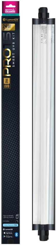 Arcadia LumenIZE Pro T5 UVB Kit, D3, 6% UV-B, 24 Watt Reptile Terrarium Vivarium Light Unit
