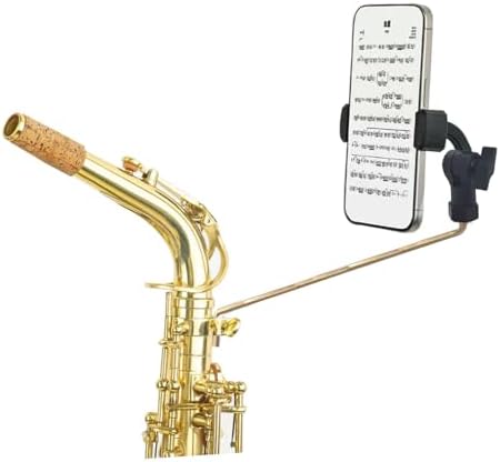 Alto SaxophoneTenor Saxophone Phone Holder Sax Lyre Clip Phone Holder Square 4mm x 4mm Socket Adjustable Angle