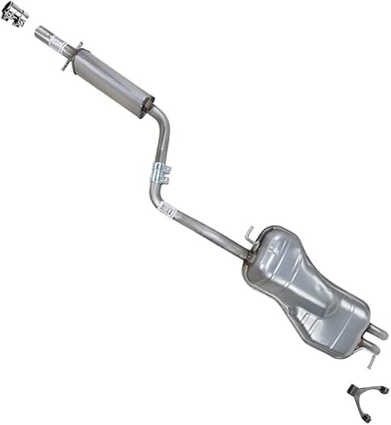 Exhaust Resonat Muffler System Kit Compatible with Volkswagen Beetle 2006-2010 2.5L | Stainless Steel | Northeastern Exhaust | Includes Sleeves and Hanger | Direct-Fit Replacement