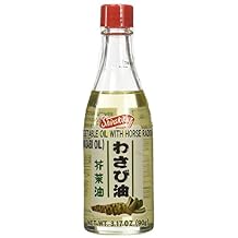 Shirakiku Cooking Vegetable Oil with Horse Radish | Rape Seed Oil, Mustard Seed Oil, and Japanese Radish Oil | Spicy Wasabi Oil Flavor | Low Carb Vegetable Oil Bottle - 3.17 Fl Oz