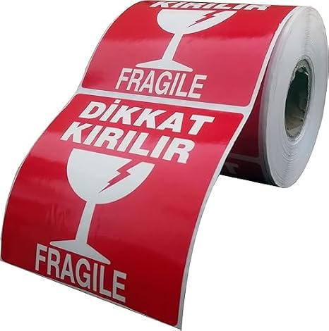 100x100 Mm KuŞe Dİkkat Kirilir Etİketİ 250 Adet