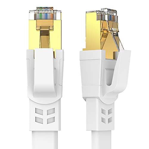 Cat8 Ethernet Cable 33FT, High Speed Outdoor&Indoor Cat8 LAN Network Cable 40Gbps, 2000Mhz with Gold Plated RJ45 Connector, Weatherproof SFTP UV Resistant for RouterGamingModem - 10M