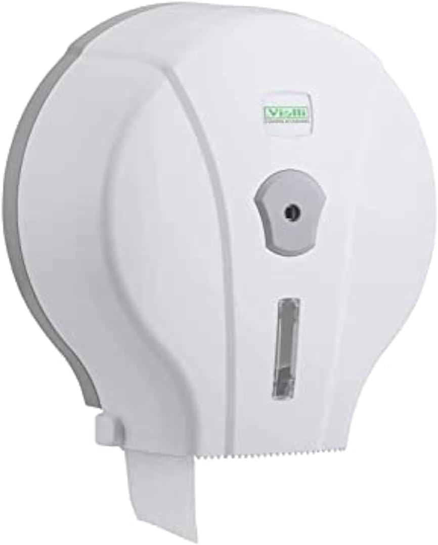 Mini Jumbo Wc Toilet Paper Dispenser Apparatus White Vialli MJ1