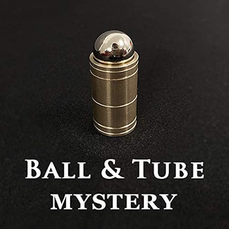 SUMAG Ball & Tube Mystery (Brass) Magic Tricks Steel Ball Sink Down into Tube Magic Close Up Illusions Props Gimmick Mentalism Easy
