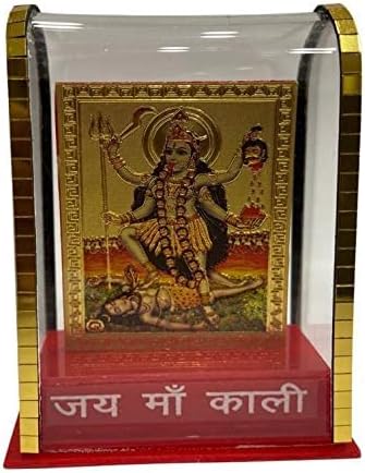Gold Plated Durga Devi Statue God Kali MATA Rani Maa Kalka ji in Cabinet Showpieces Idol for Car Dashboard,Home,Temple & Offices