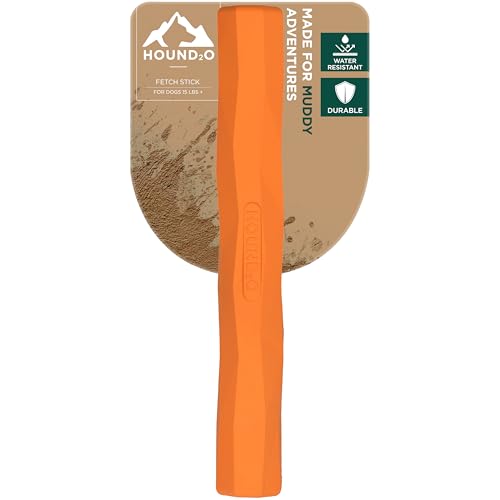 Playology Hound2O Dog Toys | Fetch StickToy for Dogs, Orange | Durable Rubber Outdoor Toy - Easy to Clean and Made from Non Toxic Materials