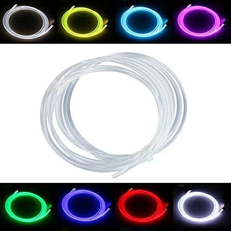 PMMA Optic Fiber Light Cable Side Glow for Fiber Optical Lighting Decoration and High-Brightness Star Ceiling Led Kit Light - [Ф0.39in/10mm*1m]