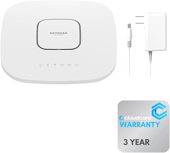 NETGEAR WAX630PA Managed WiFi 6 AX6000 Wireless Access Point | 2.4 GHz (1 Band) / 5 GHz (2 Bands) | Ceiling and Wall Mount Included | Cloud Care's SupportPlus Included