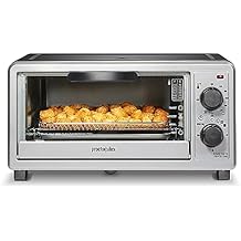 Proctor Silex Simply-Crisp Air Fryer Toaster Oven Combo with 4-in-1 Functionality (Air Fry, Bake, Broil & Toast), 1200 Watts, Fits 4 Slices or Personal Pizza, Auto Shutoff, Black (31265)