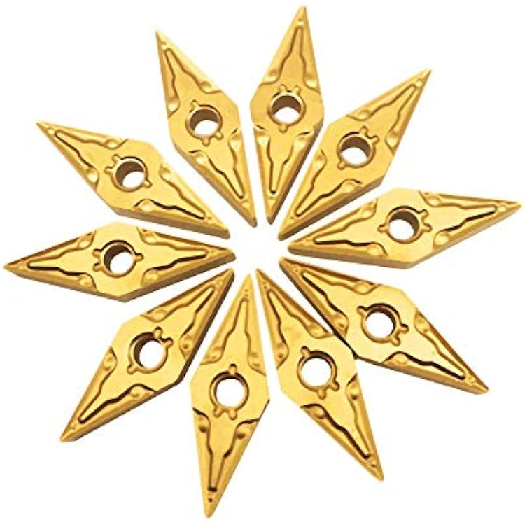GBJ 10Pcs Carbide Inserts VNMG331VNMG160404 for MVJNR MVJNL MVVNN tool holder for machining stain steel