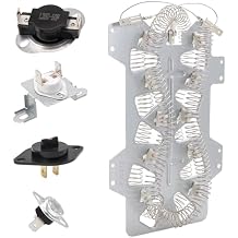 Dryer Heating Element Kit Compatible With Samsung DVE41A3000W/A3 DVE45T3200W/A3 DVE45T3400P/A3 DVE45T3400V/A3 DVE45T3400W/A3 DVE45T6000W/A3 DVE45R6100C/A3 DVE45R6100W/A3 DVE45R6100P/A3